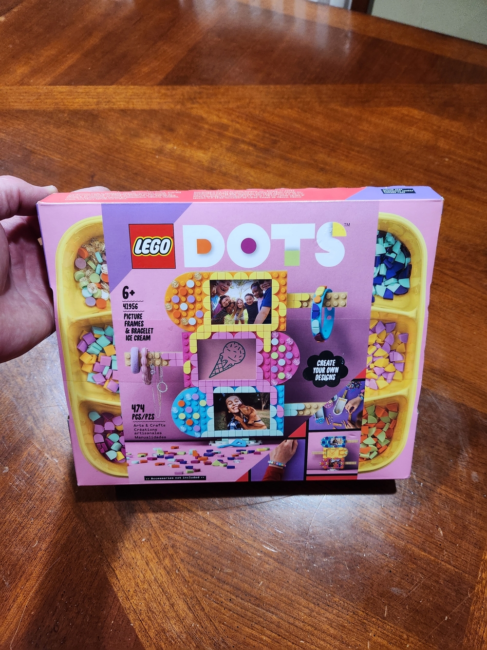 Lego DOTS Picture Frames & Bracelet Ice Cream Set - Pink, Yellow, Blue, Purple